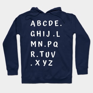 funny alphabet wall Hoodie